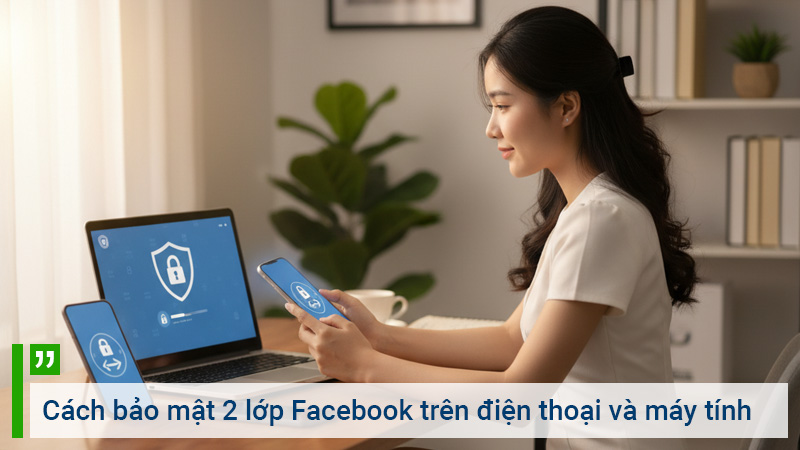 Cách bảo mật 2 lớp Facebook trên điện thoại và máy tính