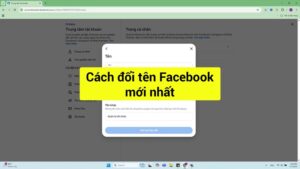 cách đổi tên facebook